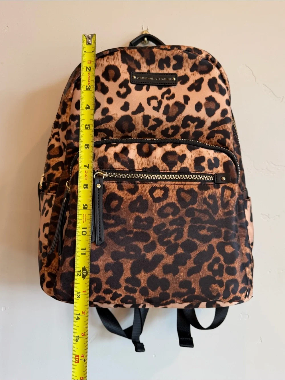 ADRIENNE VITTADINI Leopard Print Fashion Nylon Backpack